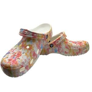 Crocs Classic Tie Dye Clogs Multicolor Unisex M9 W11 Slip-On Sandals